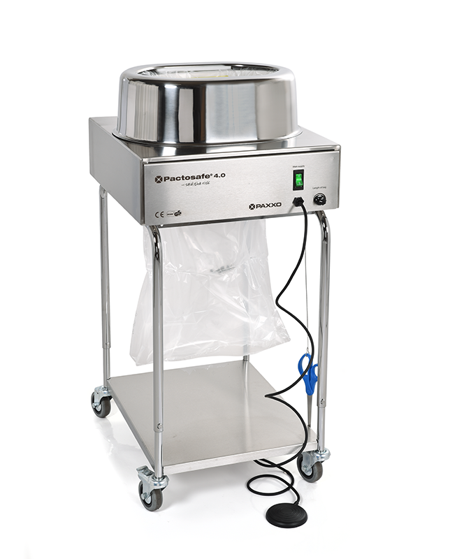 Pactosafe closed-system hazardous waste disposal unit